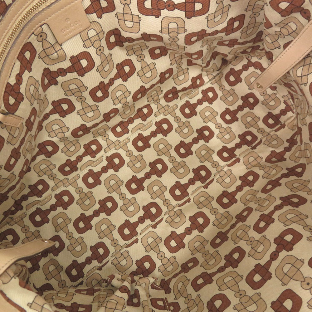 GUCCI Authentic Cream Leather Tote Bag - Picture 6 of 10